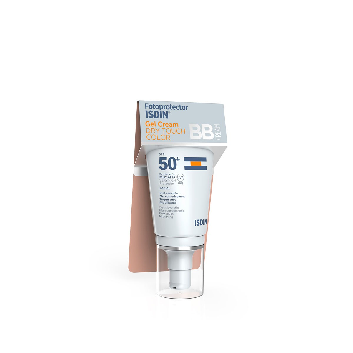 Fotoprotetor Isdin Gel-creme Toque seco Cor BB Creme PF50+, 50ml.