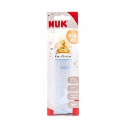 NUK First Choice Látex Mamadeira 0-6 m, 300 ml.