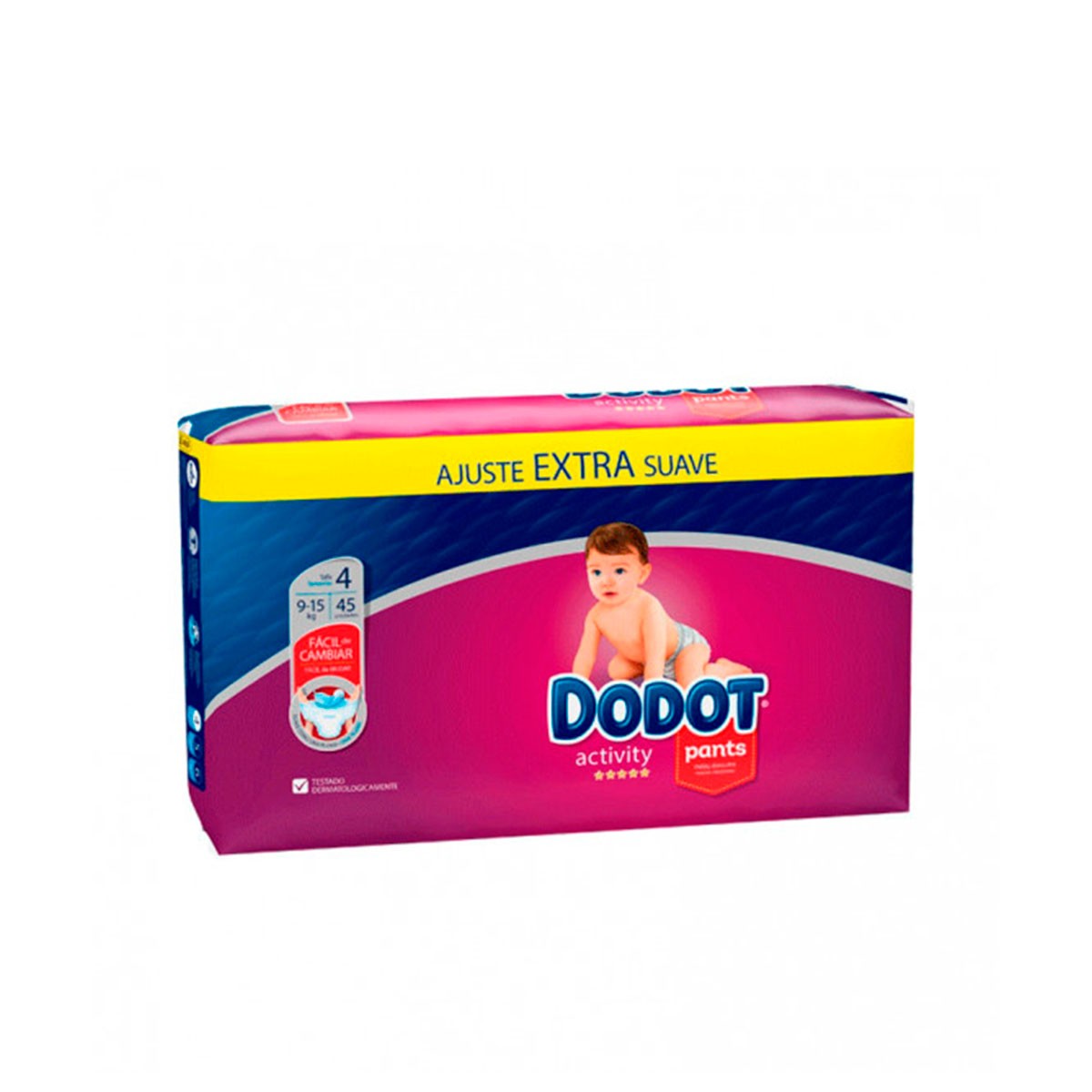 DODOT Calça Atividade Extra Jumbo Pack tamanho 4, 45 unidades.