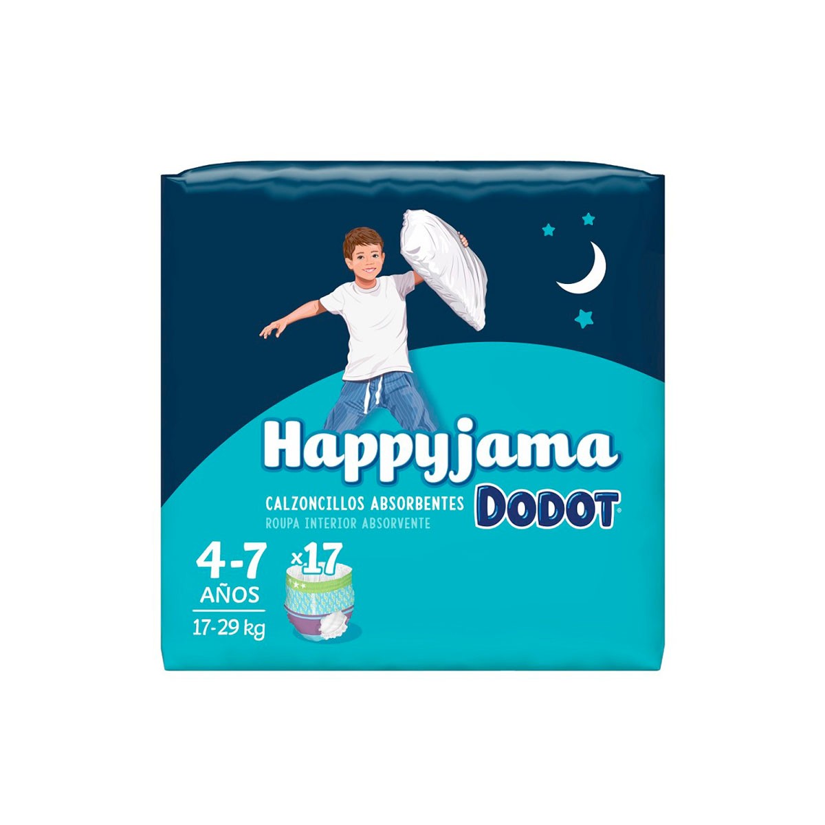Dodot happyjamas meninos carregam tamanho do pacote 7, 17 unidades