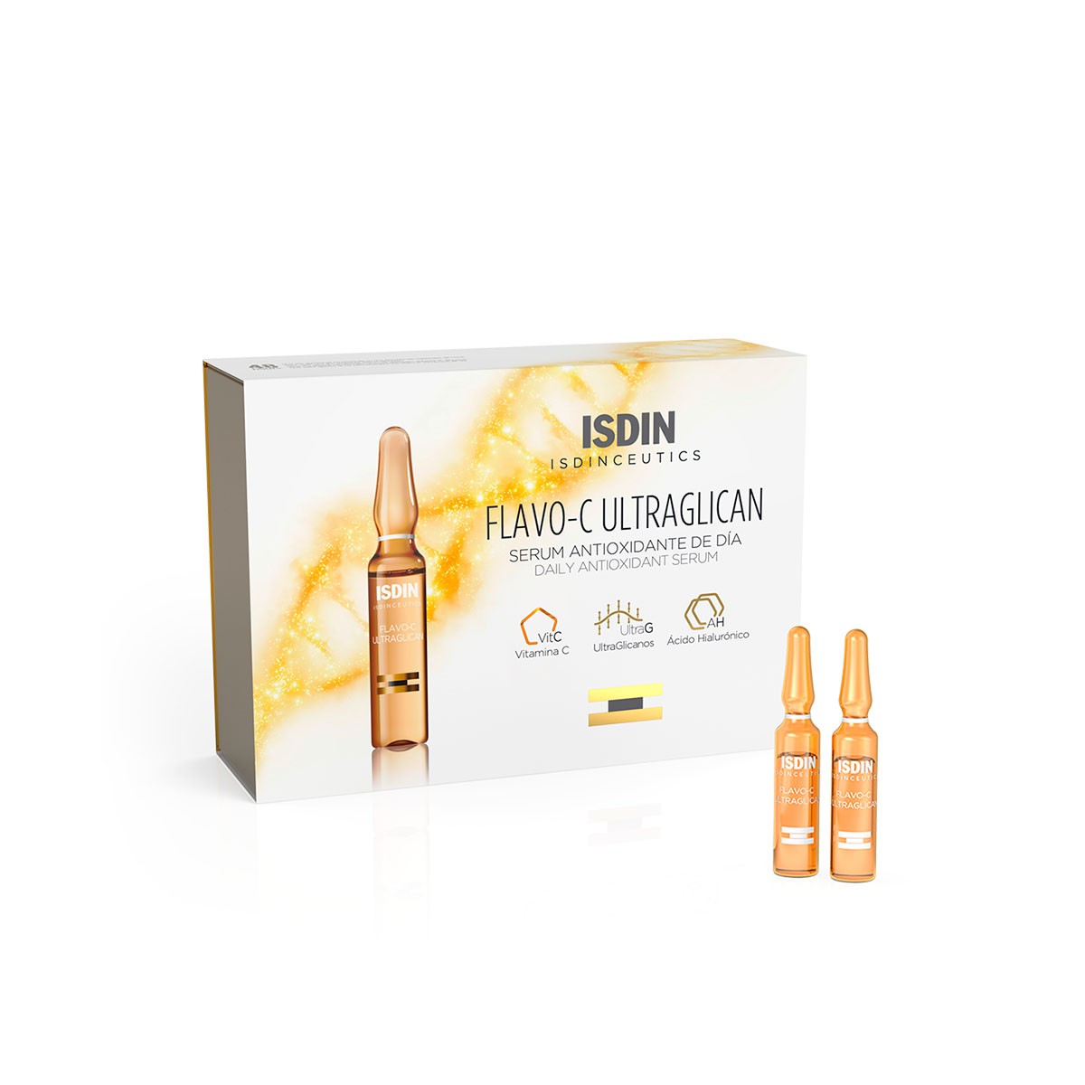 Isdinceutics Flavo-C Ultraglicano, 30 ampolas.