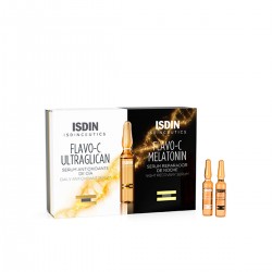 Isdinceutics Flavo-C pack ultraglican + melatonina, 10+10 ampollas