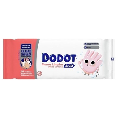 DODOT Lenços Limpos para as Mãos, 40 Contagem