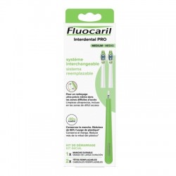 Kit inicial Fluocaril interdental PRO, alça + 2 recargas médias
