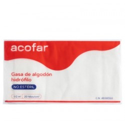Gaze de algodão hidrofílica não estéril Acofar 20 fios, 0,5 m