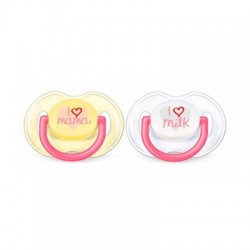 Avent coleção ultra air Feliz 0-6 meses menina de silicone, 2 chupetas