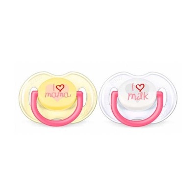 Avent coleção ultra air Feliz 0-6 meses menina de silicone, 2 chupetas
