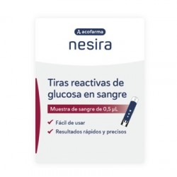 Tiras de teste de glicemia Acofarma nesira, 50 unidades