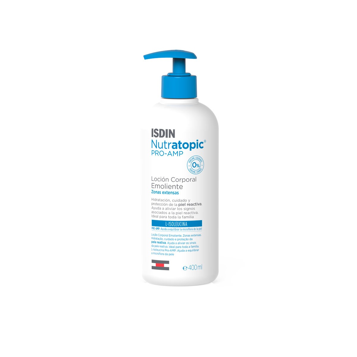 Loção Emoliente Isdin Nutratopic, 400ml.