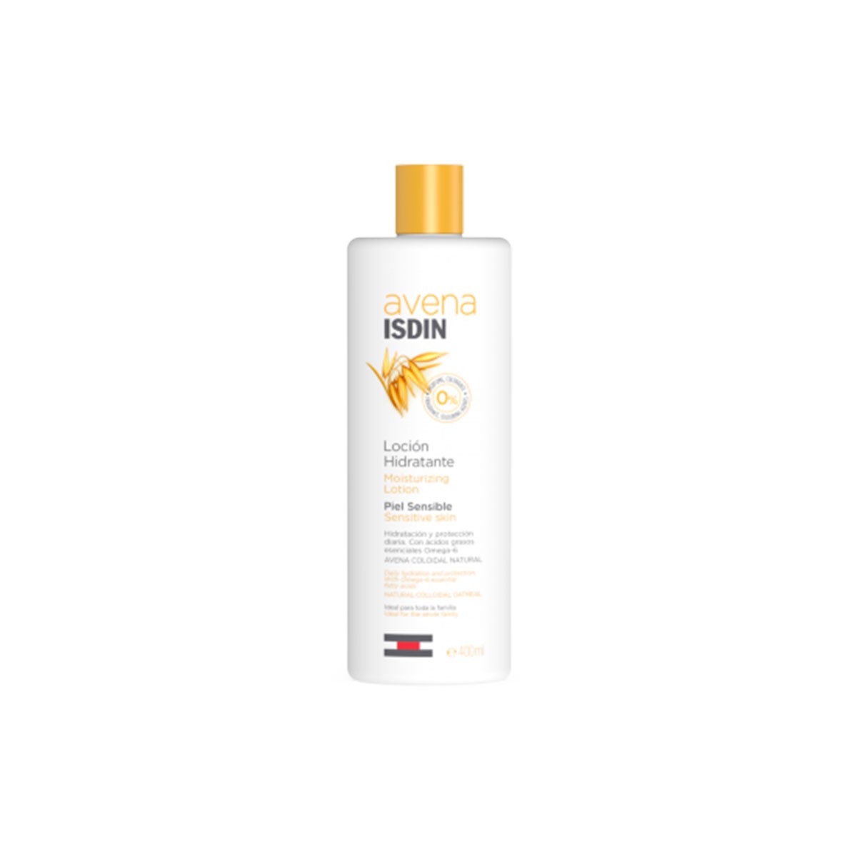 Loção corporal isdin de aveia, 400ml.