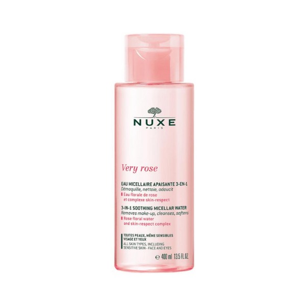 Nuxe Very Rose água micelar calmante para toda a pele maxi formato, 400 ml