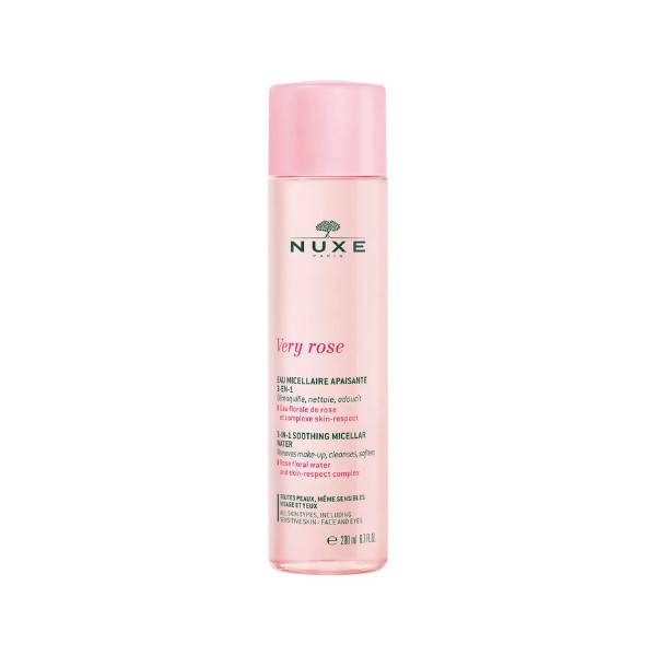 Nuxe Very Rose 3 em 1 Água Micelar Calmante para Toda a Pele, 200 ml