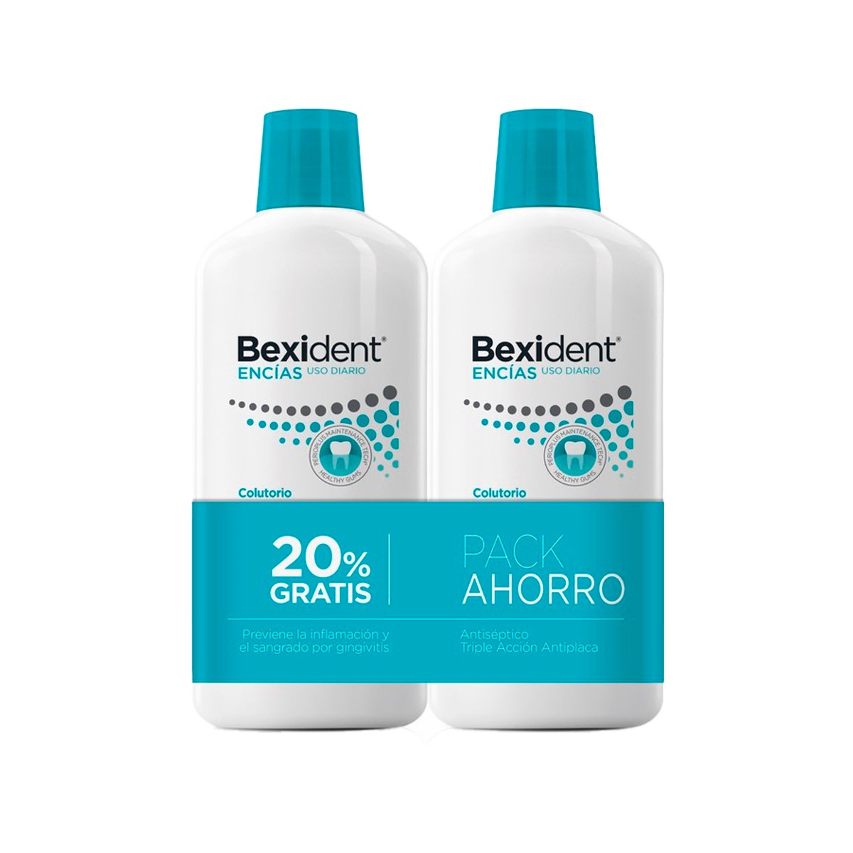 Enxaguante bucal Bexident Gum Duplo, 2 x 500 ml