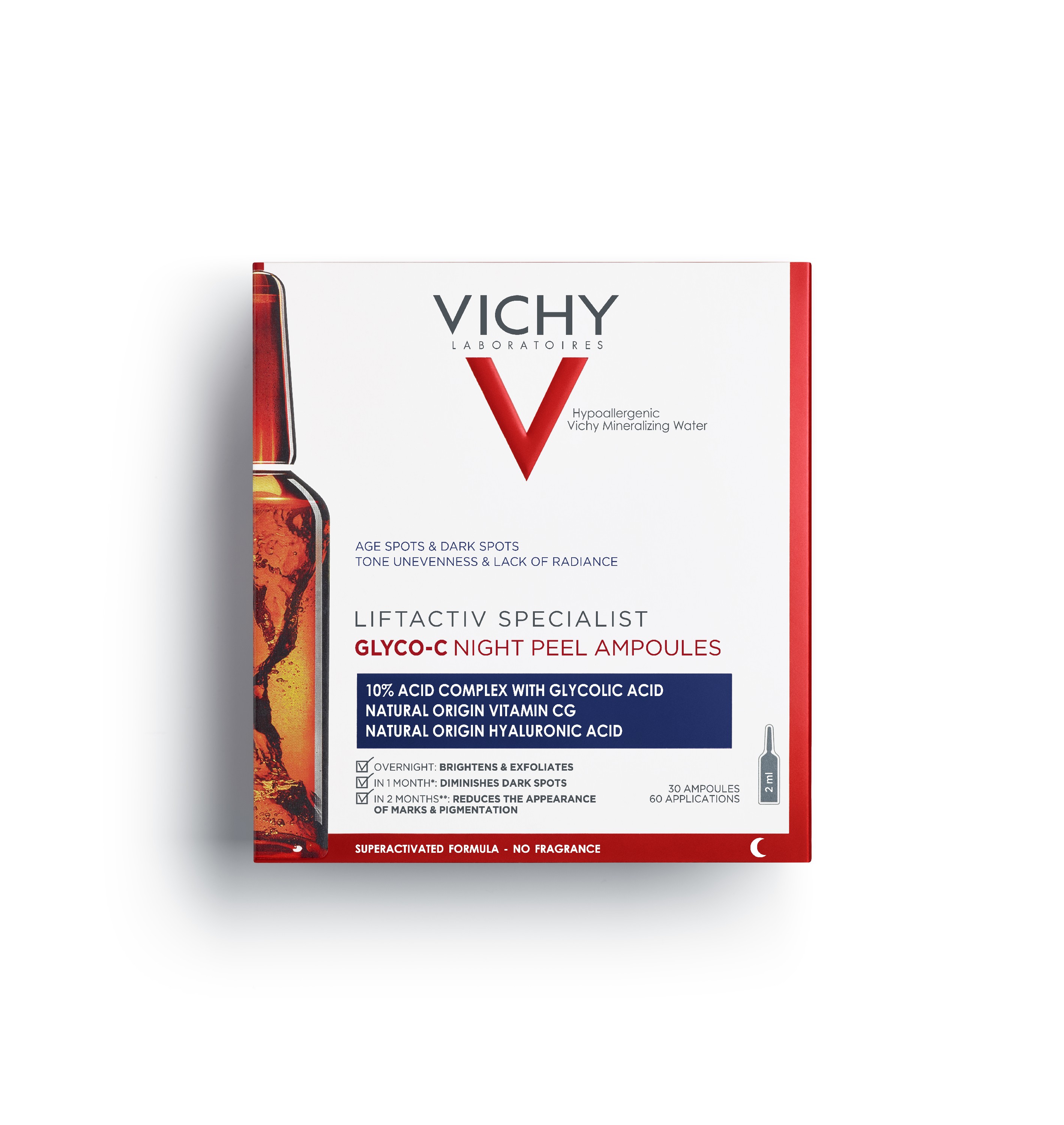 Vichy Liftactiv Ácido Glicólico, 10 ampolas.
