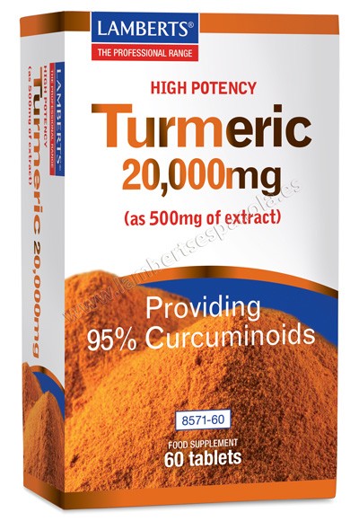 Lamberts Curcuma (Cúrcuma) 20.000mg, 60 comp