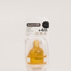 Mingau de látex de bico Suavinex L, +4m. 2 unidades