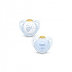 Chupeta de látex Nukete Blue t-1, 2 unidades