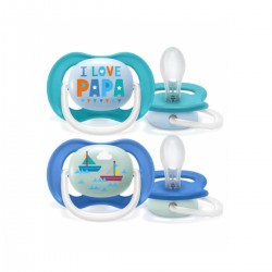 Chupeta Avent I Love Papa + Boat, 6 - 18 meses, 2 unidades