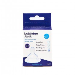 Teto de silicone de fluxo variável BabyDue Medic, 2U.