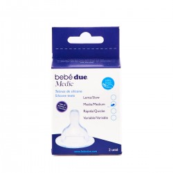 Teto de Silicone de Médio Fluxo BabyDue Medic, 2U.