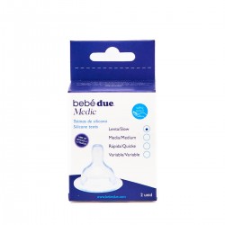 BabyDue Medic Slow Flow Mamilo de silicone 2 mamilos