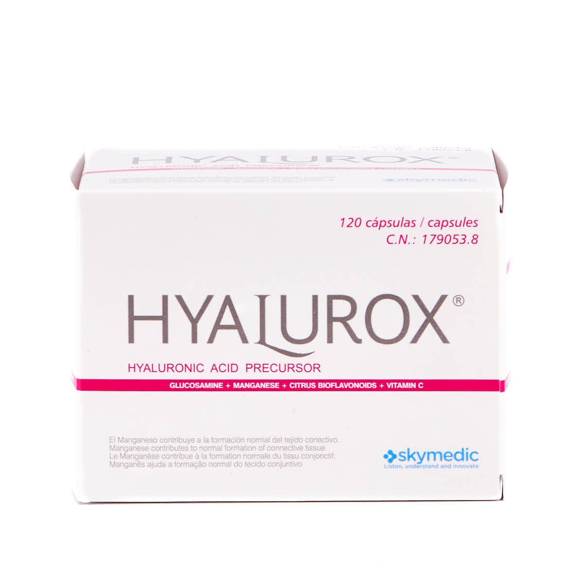 Hyalurox, 120 cápsulas.
