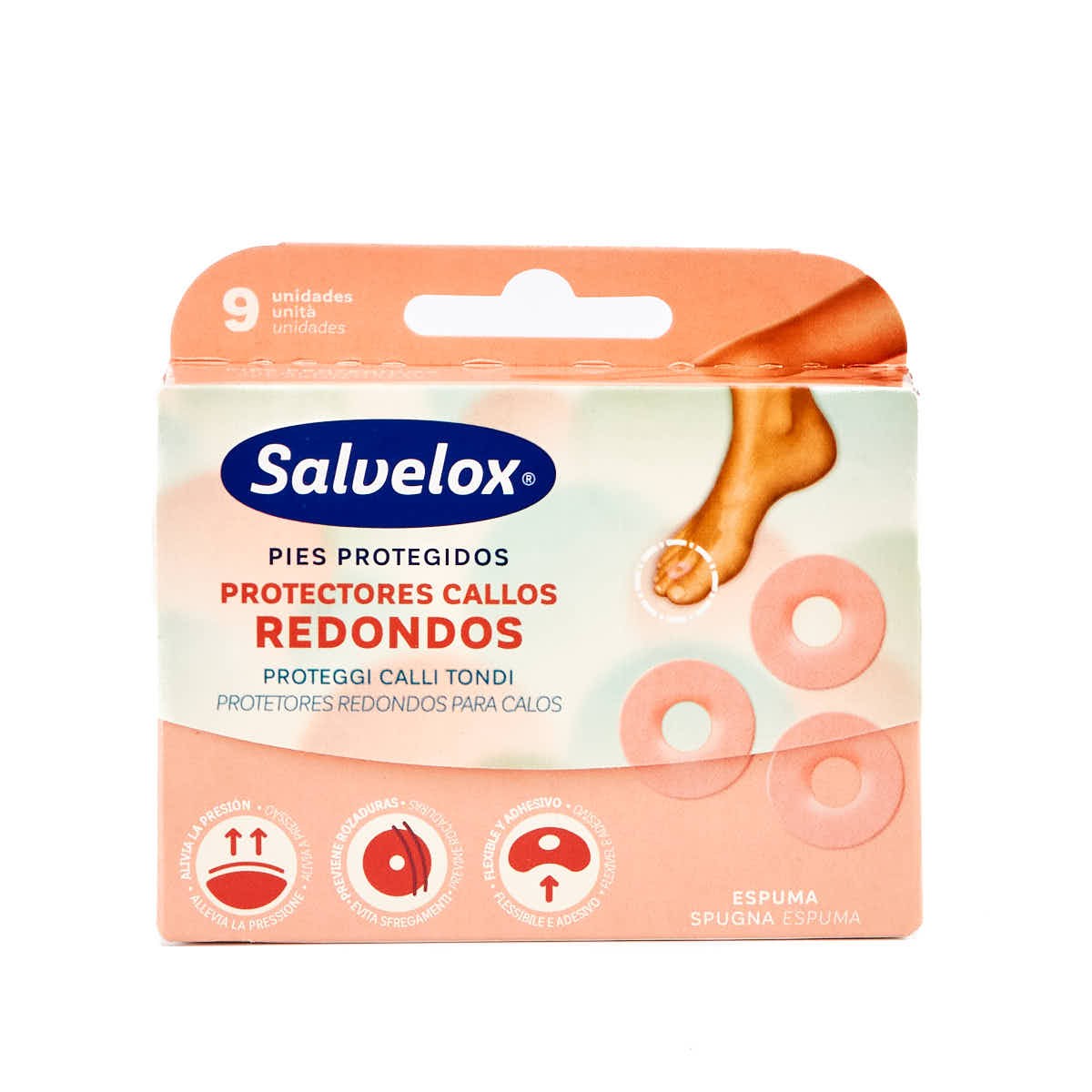 Salveped Callus Patches redondos, 9Pcs.