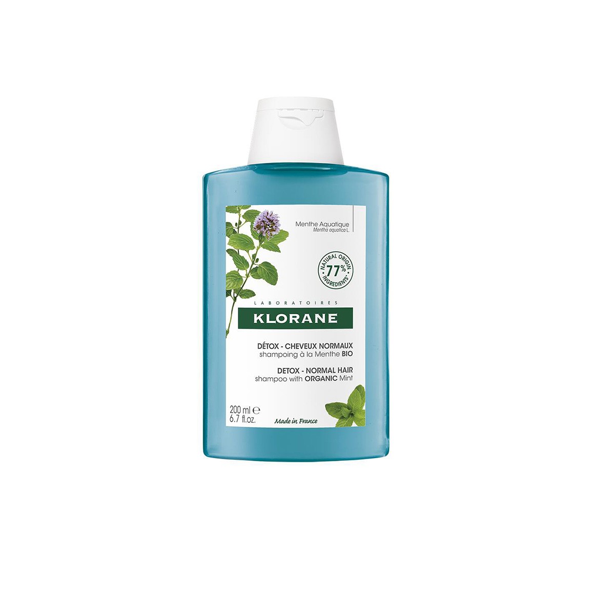 Klorane Água Mint Detox Shampoo, 200 ml