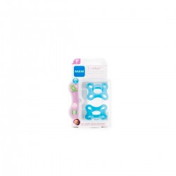 MAM Comfort Chupeta de Silicone 0+M Pack Duplo Azul