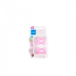 MAM Comfort Chupeta de Silicone 0+M Pack Duplo Rosa