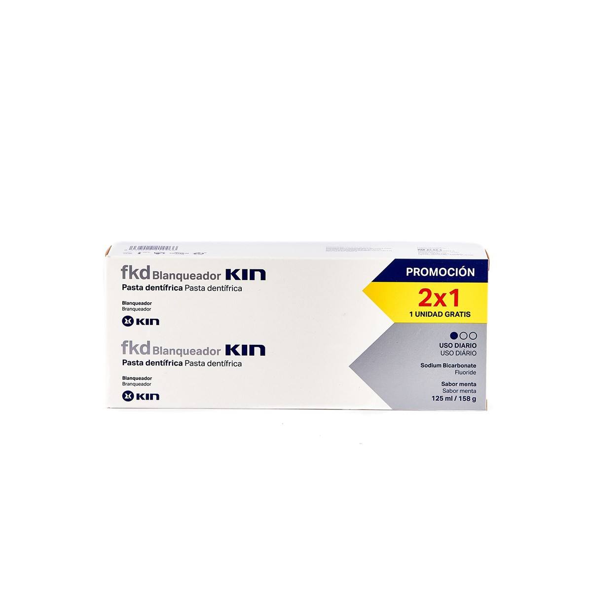 Creme dental clareador FKD KIN, DUPLO 2x125ml.