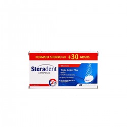 Steradent Triple Action Plus 3 em 1, 90 comprimidos