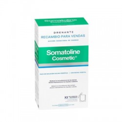 Refil de concentrado drenante somatolina para bandagens, 3 refis