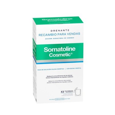 Refil de concentrado drenante somatolina para bandagens, 3 refis