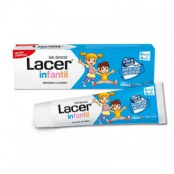 Lacer Strawberry Flavour Gel Dental Infantil, 75 ml