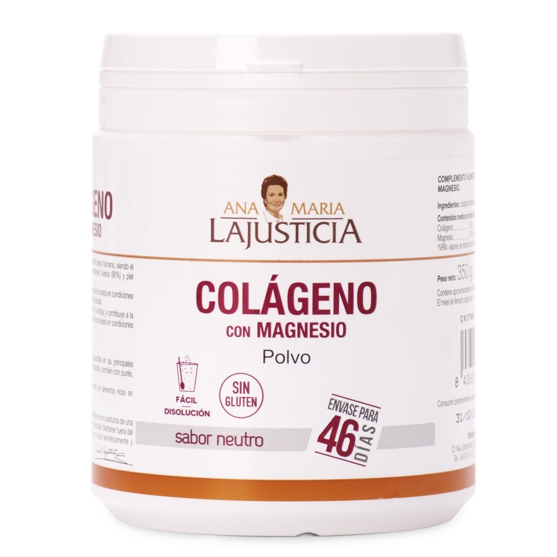 AnaMaria LaJusticia Colágeno Magnésio em Pó, 350g.