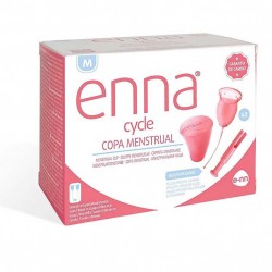 Enna ciclo copo menstrual tamanho M, 2 copos