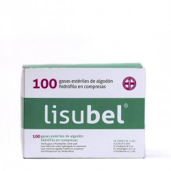 Gaze Lisubel Estéril, 100 unidades.
