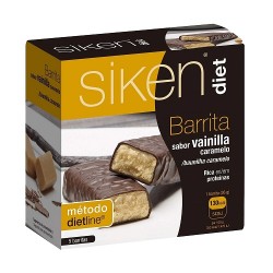 Siken Diet Vanilla Caramel Replacement Bar, 5 Barras