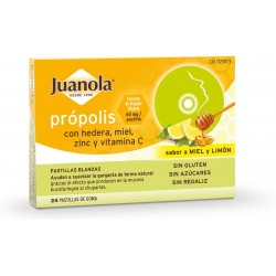 Juanola Própolis Hedera, Mel e Limão, 24 comprimidos.
