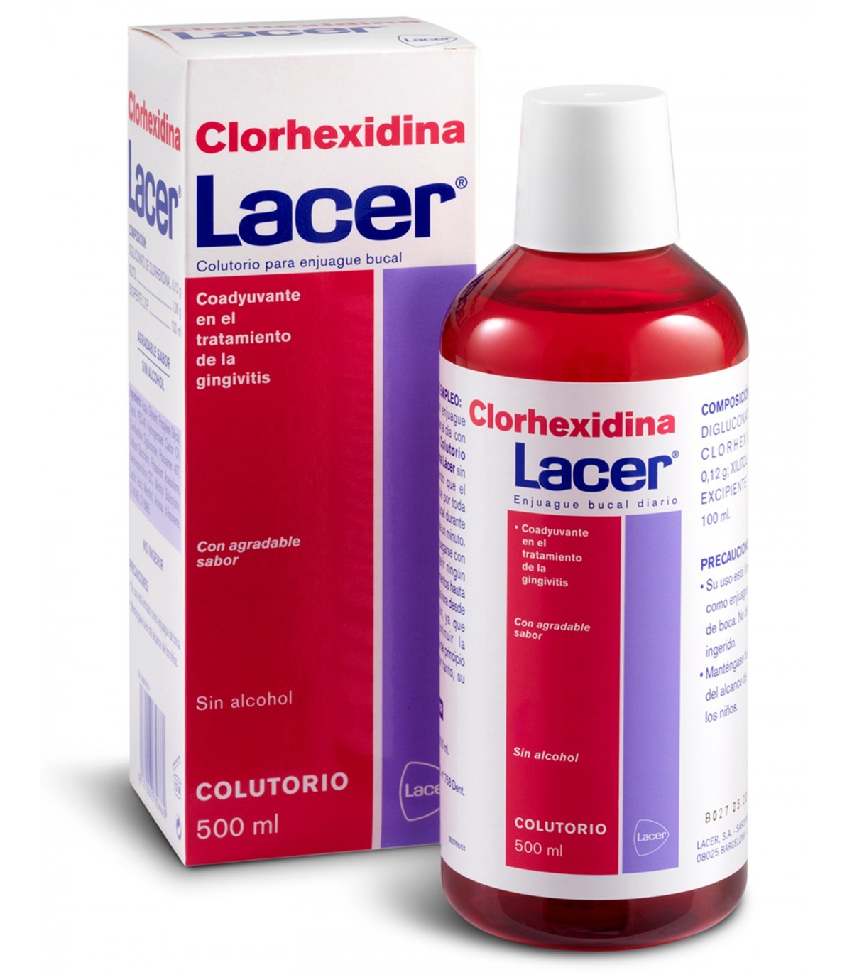 Enxaguante bucal Lacer Clorexidina, 500ml 