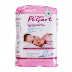 Absorventes Obstétricos Indasec Pospart, 12U.