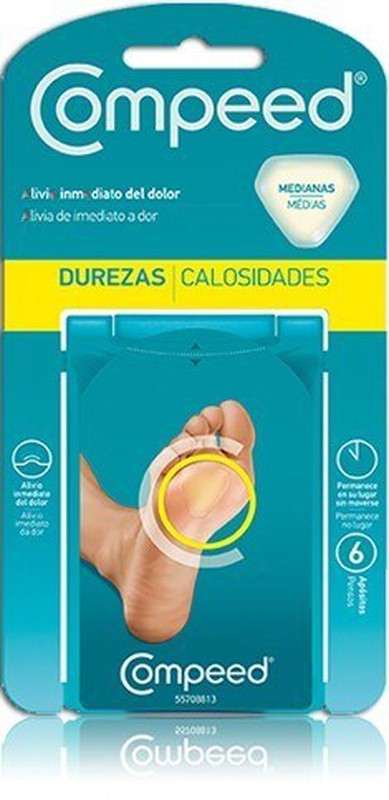 Durezas Compeed, 6 Curativos Médios.