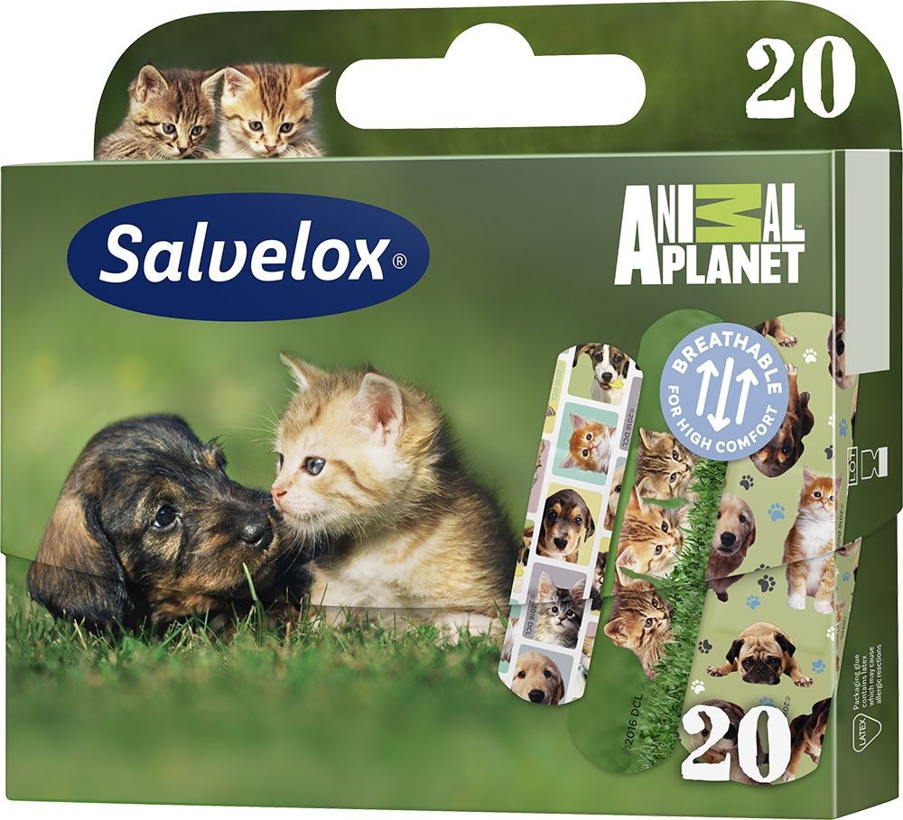 Salvelox Animal Adhesive Dressing, 20 tiras