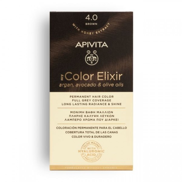 Tonalidade minha cor Elixir apivita 4.0, Castanha.