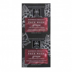Apivita Express Beleza Mascarilla Facial Uva, 2x8 ml