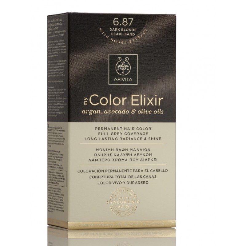 Apivita Dye Minha Cor Elixir 6,87 Dark Blonde Areia Pérola
