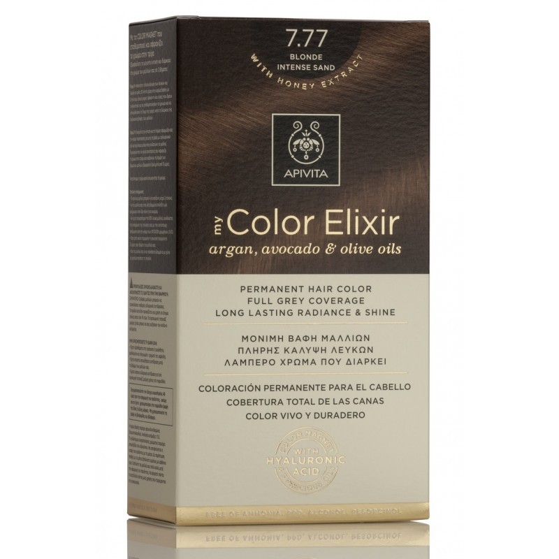 Apivita Tint My Color Elixir 7,77, Areia Intensa Loira
