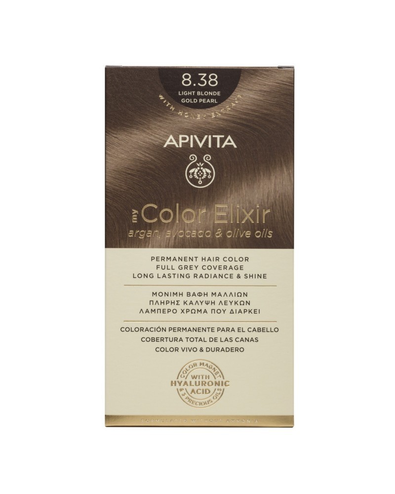 Apivita Tint Minha cor Elixir 8.38, Light Blonde Pearl Gold