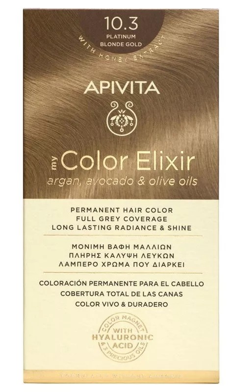 Apivita Tint My Color Elixir 10.3 Dourado Platinum Loiro